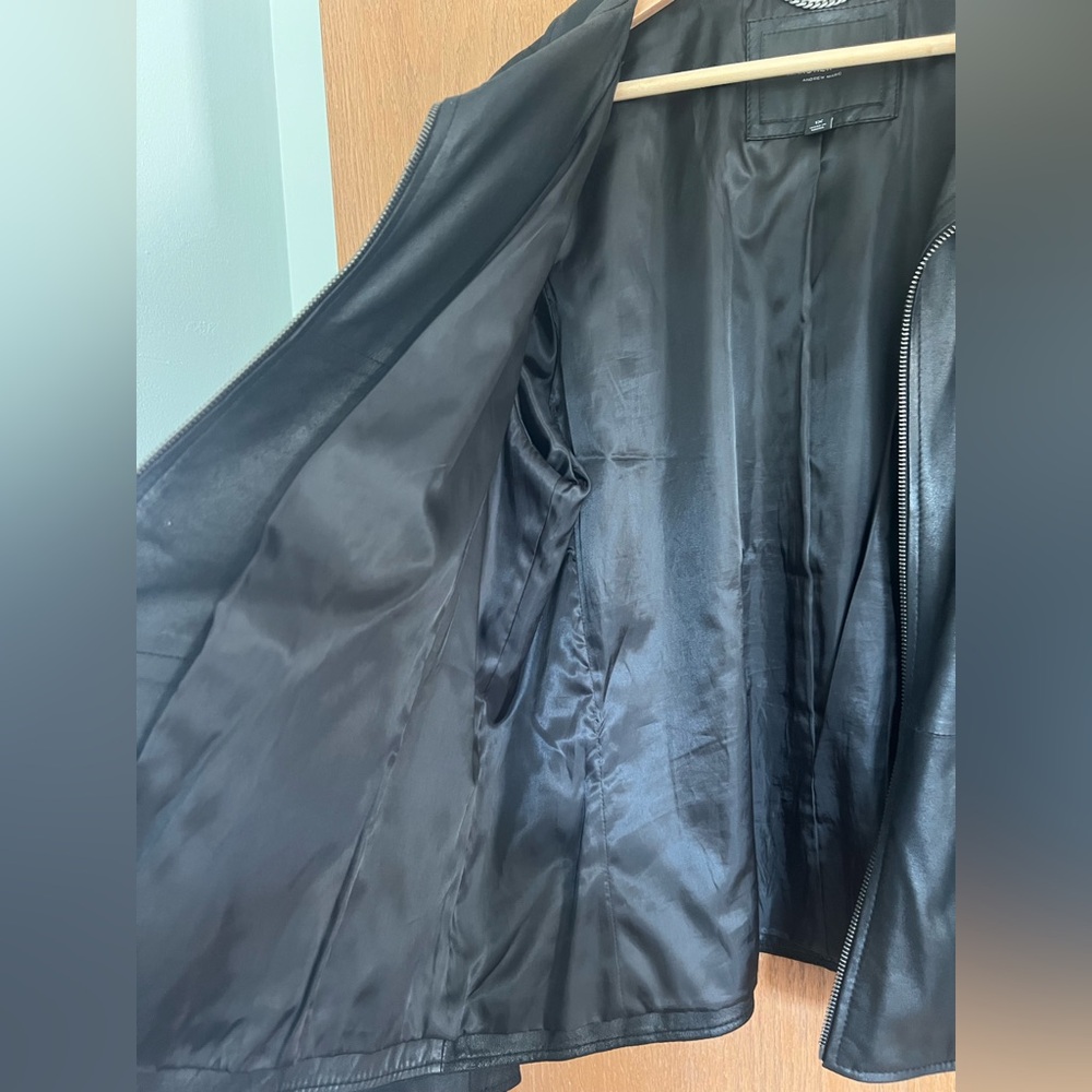 Marc New York Classic Black Faux Leather Jacket size 1X - Picture 8 of 8